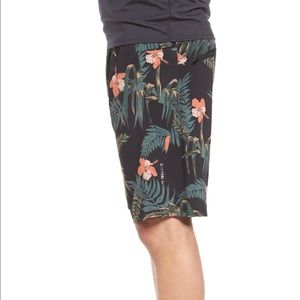 Spiritual Gangster Black Floral Athletic Shorts